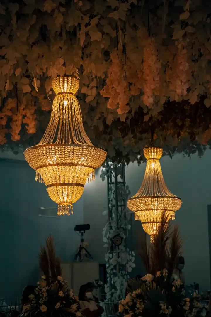 Chandeliers at night